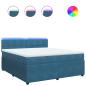 Preview: Boxspringbett mit Matratze Blau 180x200 cm Samt
