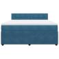 Preview: Boxspringbett mit Matratze Blau 180x200 cm Samt