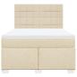 Preview: Boxspringbett mit Matratze Creme 160x200 cm Stoff