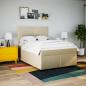 Preview: Boxspringbett mit Matratze Creme 160x200 cm Stoff