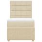 Preview: Boxspringbett mit Matratze Creme 80x200 cm Stoff