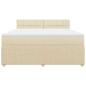 Preview: Boxspringbett mit Matratze Creme 180x200 cm Stoff