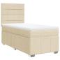 Preview: Boxspringbett mit Matratze Creme 80x200 cm Stoff
