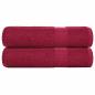 Preview: ARDEBO.de - Handtücher 2 Stk. Bordeauxrot 50x100 cm 360 g/m² 100% Baumwolle