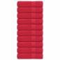 Preview: ARDEBO.de - Handtücher 10 Stk. Rot 50x100 cm 360 g/m² 100% Baumwolle