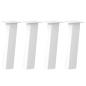 Preview: Couchtischbeine 4 Stk. Weiß 42 cm Stahl