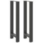 Preview: Bartischbeine Anthrazit 2 Stk. 40x(100-101) cm Stahl
