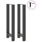 Preview: Bartischbeine Anthrazit 2 Stk. 40x(100-101) cm Stahl