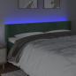 Preview: LED Kopfteil Dunkelgrün 163x16x78/88 cm Samt