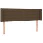 Preview: LED Kopfteil Dunkelbraun 147x16x78/88 cm Stoff