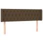 Preview: LED Kopfteil Dunkelbraun 163x16x78/88 cm Stoff
