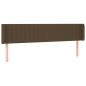 Preview: LED Kopfteil Dunkelbraun 203x16x78/88 cm Stoff