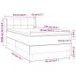 Preview: Boxspringbett mit Matratze Hellgrau 90x190 cm Stoff