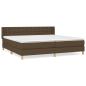 Preview: Boxspringbett mit Matratze Dunkelbraun 160x200 cm Stoff