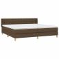 Preview: Boxspringbett mit Matratze Dunkelbraun 160x200 cm Stoff