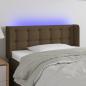 Preview: ARDEBO.de - LED Kopfteil Dunkelbraun 83x16x78/88 cm Stoff