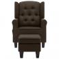 Preview: Massagesessel mit Hocker Braun Stoff