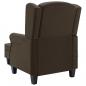Preview: Massagesessel mit Hocker Braun Stoff