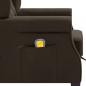Preview: Massagesessel mit Hocker Braun Stoff