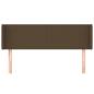 Preview: Kopfteil mit Ohren Dunkelbraun 147x16x78/88 cm Stoff