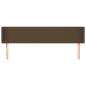 Preview: Kopfteil mit Ohren Dunkelbraun 183x16x78/88 cm Stoff