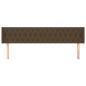Preview: Kopfteil mit Ohren Dunkelbraun 203x16x78/88 cm Stoff