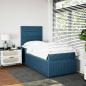 Preview: Boxspringbett mit Matratze Blau 90x200 cm Samt