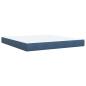 Preview: ARDEBO.de - Boxspringbett mit Matratze Blau 180x200 cm Samt