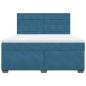 Preview: Boxspringbett mit Matratze Blau 180x200 cm Samt