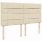 Preview: Boxspringbett mit Matratze Creme 180x200 cm Stoff