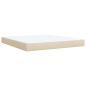 Preview: Boxspringbett mit Matratze Creme 180x200 cm Stoff