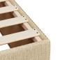 Preview: Boxspringbett mit Matratze Creme 180x200 cm Stoff