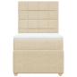 Preview: Boxspringbett mit Matratze Creme 90x200 cm Stoff