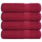 Preview: ARDEBO.de - Handtücher 4 Stk. Bordeauxrot 50x100 cm 360 g/m² 100% Baumwolle