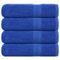 Preview: ARDEBO.de - Duschtücher 4 Stk. Blau 70x140 cm 360 g/m² 100% Baumwolle