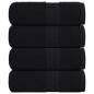 Preview: ARDEBO.de - Gästetücher 4 Stk. Schwarz 30x50 cm 360 g/m² 100% Baumwolle