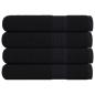 Preview: ARDEBO.de - Saunatücher 4 Stk. Schwarz 80x200 cm 360 g/m² 100% Baumwolle