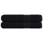Preview: ARDEBO.de - Handtücher 2 Stk. Schwarz 100x200 cm 360 g/m² 100% Baumwolle