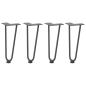 Preview: Haarnadelbeine 4 Stk. Anthrazit 30 cm Massivstahl