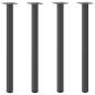 Preview: Couchtischbeine 4 Stk. Anthrazit 72-74 cm Stahl