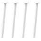 Preview: Couchtischbeine 4 Stk. Weiß 72 cm Stahl