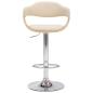 Preview: Barhocker 2 Stk. Creme Bugholz und Kunstleder