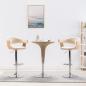 Preview: Barhocker 2 Stk. Creme Bugholz und Kunstleder