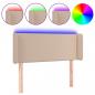 Preview: LED Kopfteil Cappuccino-Braun 83x16x78/88 cm Kunstleder