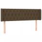 Preview: LED Kopfteil Dunkelbraun 147x16x78/88 cm Stoff