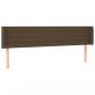 Preview: LED Kopfteil Dunkelbraun 203x16x78/88 cm Stoff