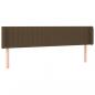 Preview: LED Kopfteil Dunkelbraun 163x16x78/88 cm Stoff