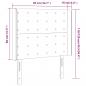 Preview: LED Kopfteil Schwarz 83x16x118/128 cm Samt