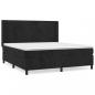 Preview: Boxspringbett mit Matratze Schwarz 180x200 cm Samt