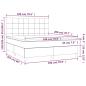 Preview: Boxspringbett mit Matratze Dunkelblau 180x200 cm Samt